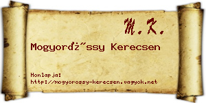 Mogyoróssy Kerecsen névjegykártya